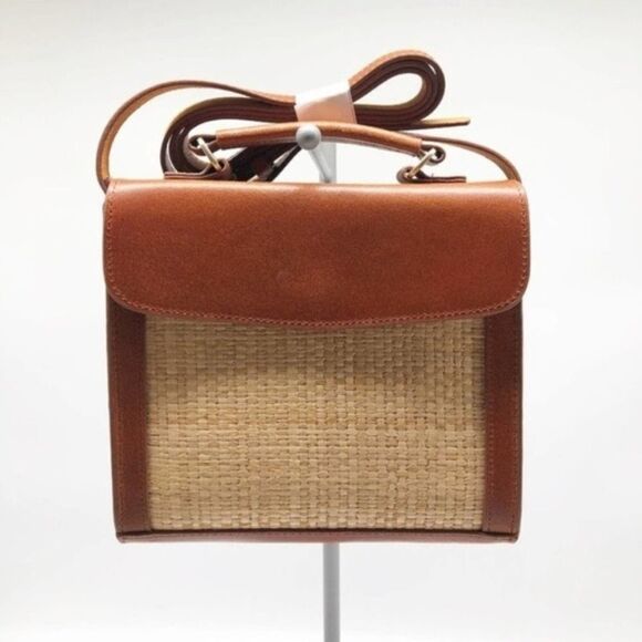 MOST WANTED USA Elizabeth Straw Saddle Bag  - Picture 1 of 5